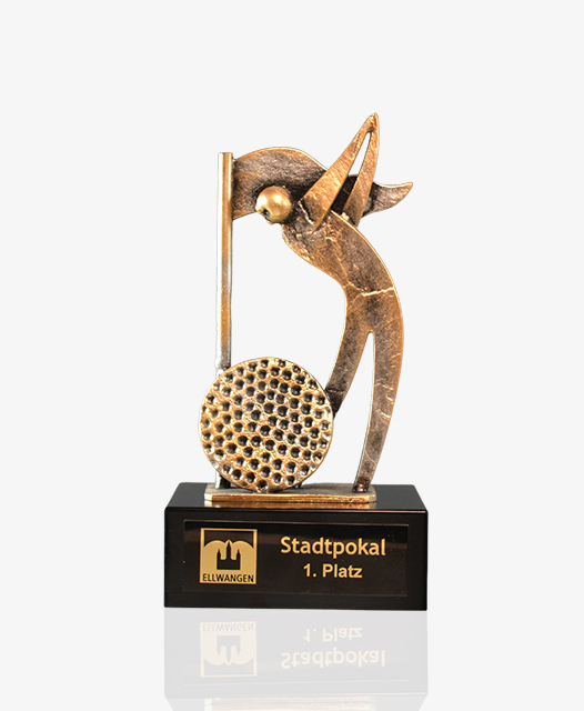 3D-Golffigur mit Fahne