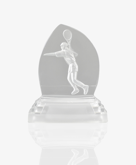 Glasaufsteller Tennisspieler